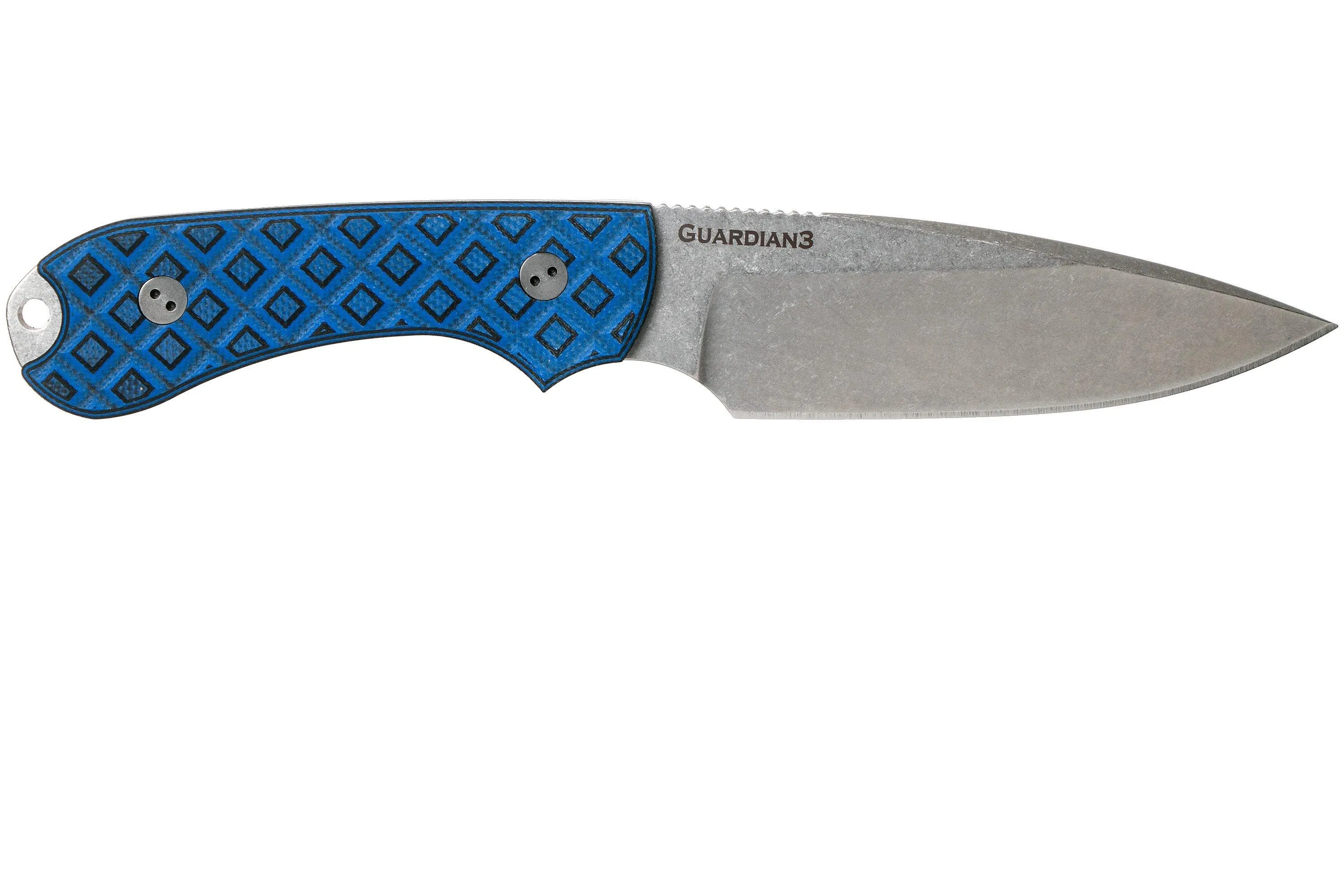 Bradford Guardian 3FE, Black Blue Guardian 3 M390, Sabre Stonewashed, False Edge 3FE-013