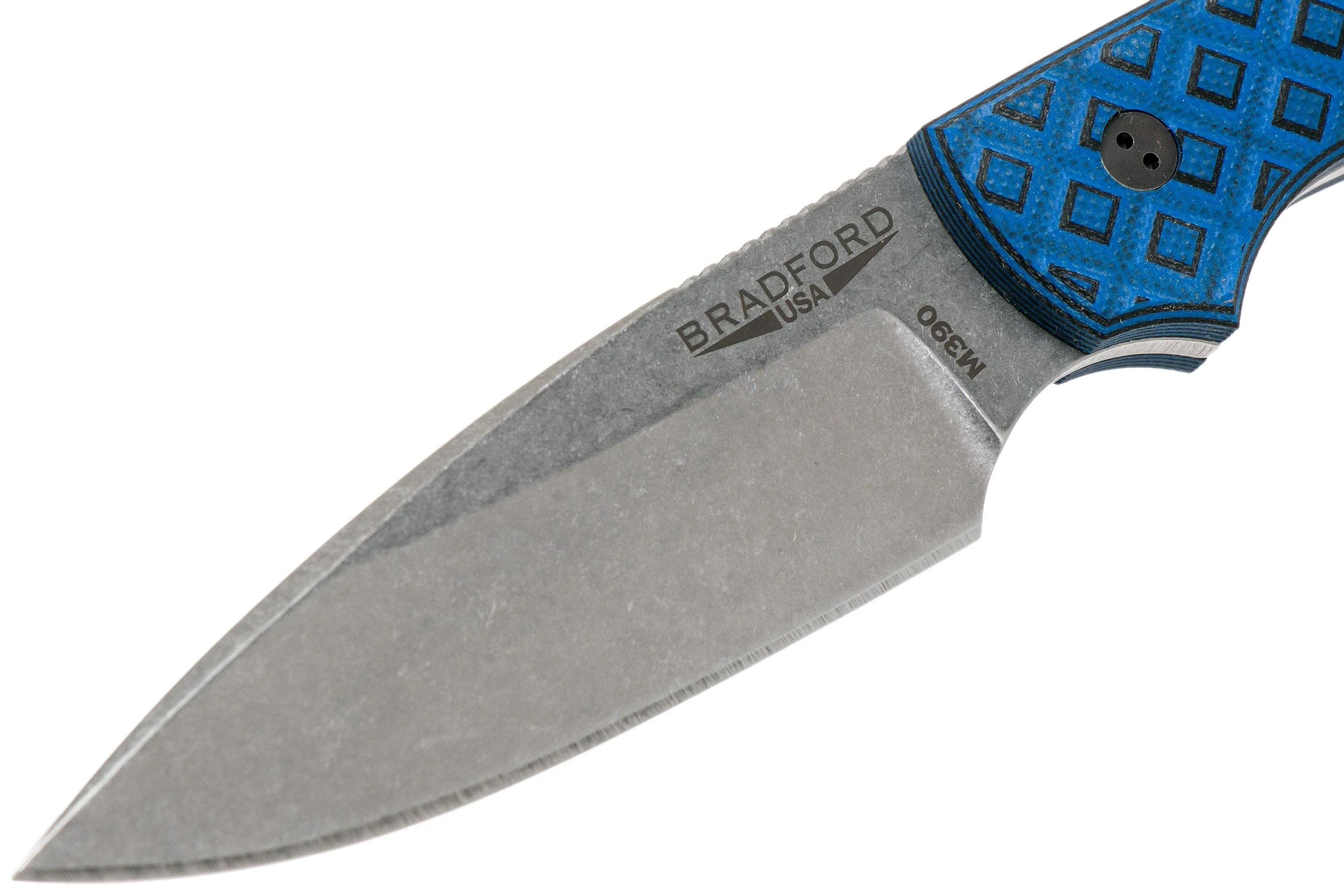 Bradford Guardian 3FE, Black Blue Guardian 3 M390, Sabre Stonewashed, False Edge 3FE-013