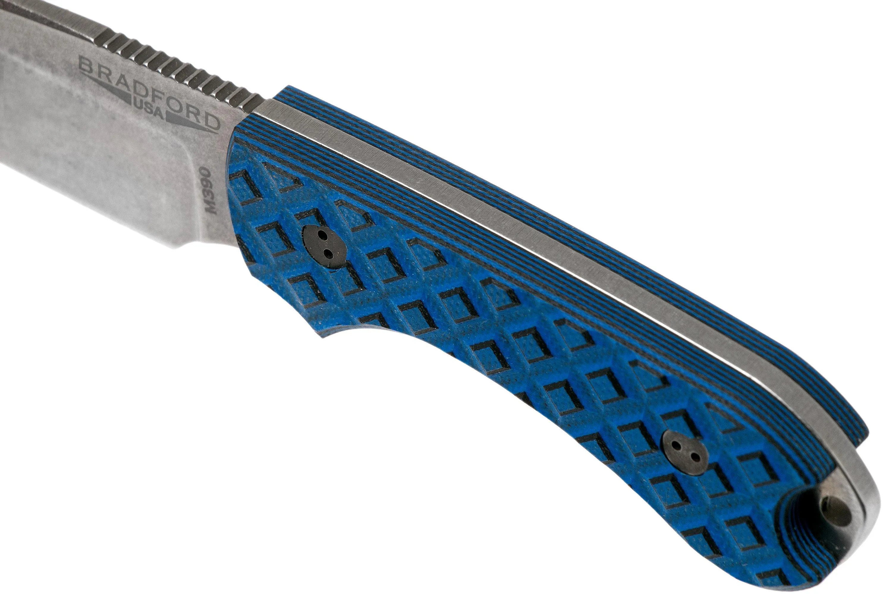 Bradford Guardian 3FE, Black Blue Guardian 3 M390, Sabre Stonewashed, False Edge 3FE-013